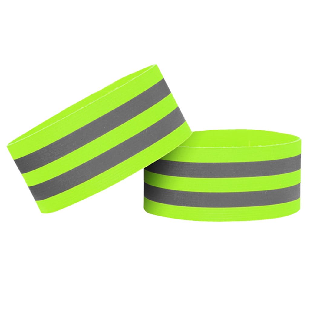Proberos 2Pcs Elastic Arm Band Wristband for Running Safety Reflective Arm Band for Night Running Safety Gear Reflective Wristbands for Men Women, Green Proberos 2Pcs Elastic Arm Band Wristband for Running Safety Reflective Arm Band for Night Running Safety Gear Reflective Wristbands for Men Women, Green